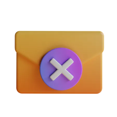 Cancel Mail  3D Icon