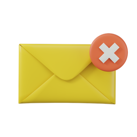 Cancel Mail  3D Icon