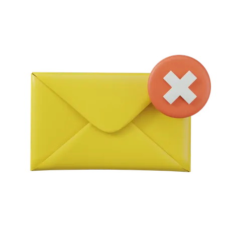 Cancel Mail  3D Icon