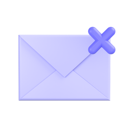 Cancel Mail  3D Icon