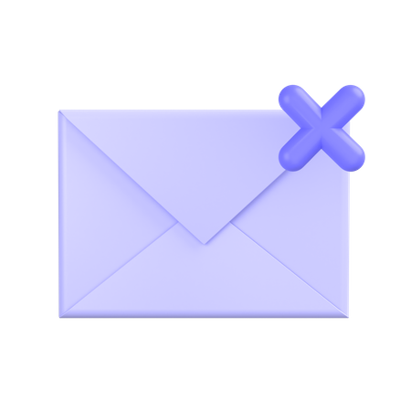 Cancel-mail 3D Icon