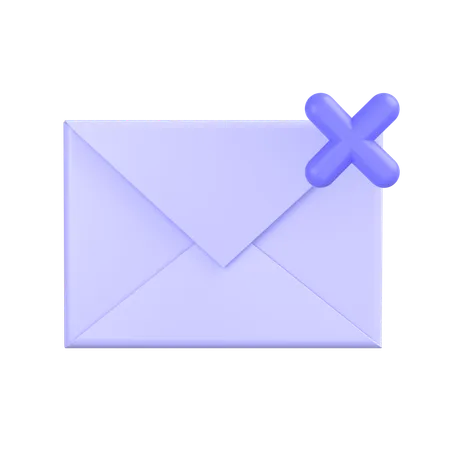 Cancel-mail 3D Icon