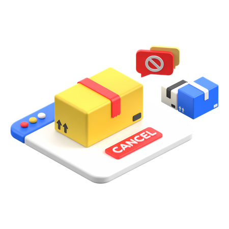 Cancel Order  3D Icon