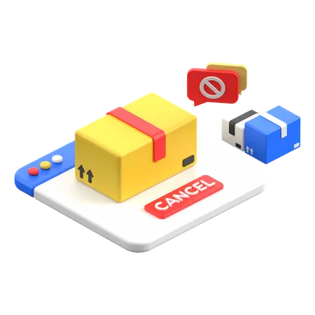 Cancel Order  3D Icon