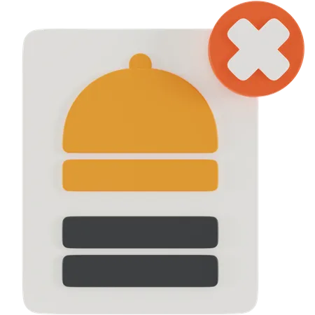 Cancel Order  3D Icon