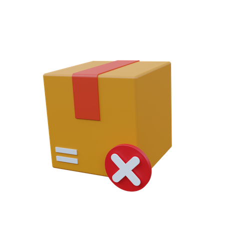 Cancel Package 3D Icon