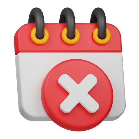 Cancel Schedule  3D Icon