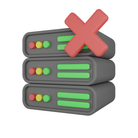 Cancel Server  3D Icon