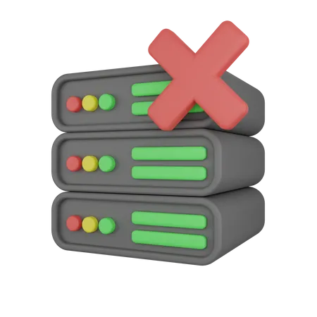 Cancel Server  3D Icon