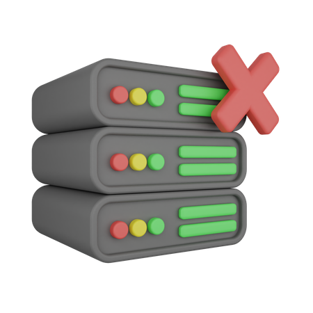 Cancel Server  3D Icon