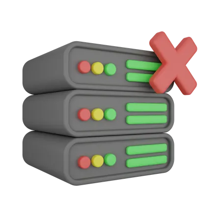 Cancel Server  3D Icon