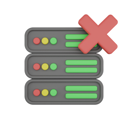 Cancel Server  3D Icon