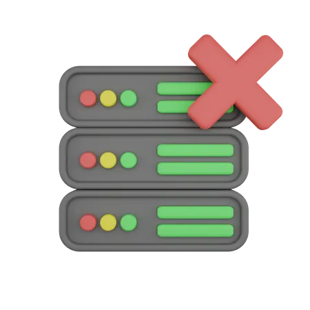 Cancel Server  3D Icon