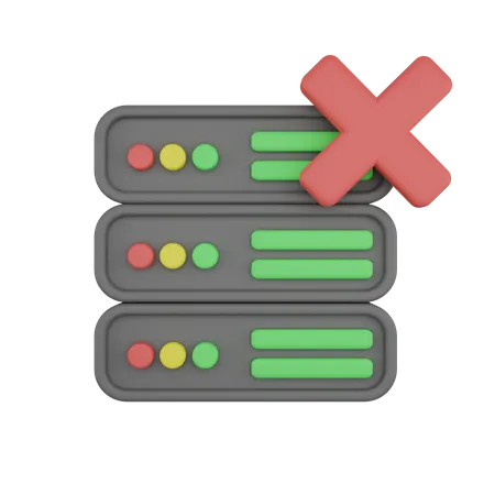 Cancel Server 3 D Illustration 3D Icon