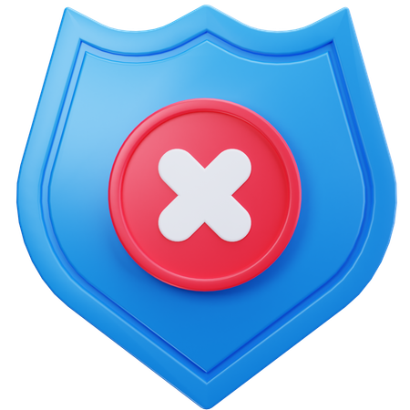 Cancel Shield  3D Icon