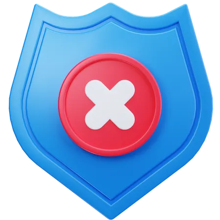 Cancel Shield  3D Icon