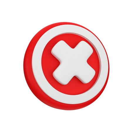 Cancel sign  3D Icon