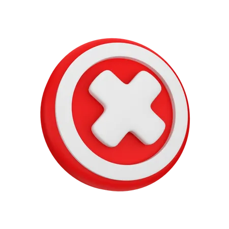 Cancel sign  3D Icon