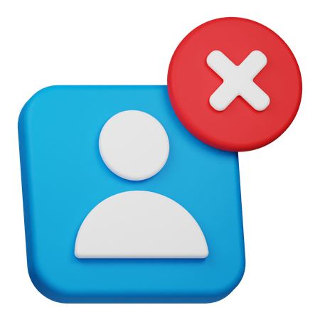 Cancel User  3D Icon