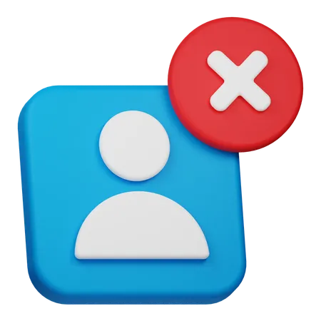 Cancel User  3D Icon