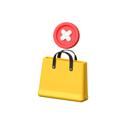 Cancelamento de pedido de mala.  3D Icon