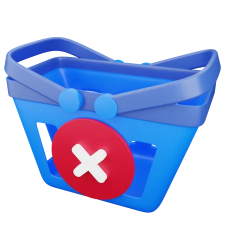 Cancelar cesta de la compra  3D Icon