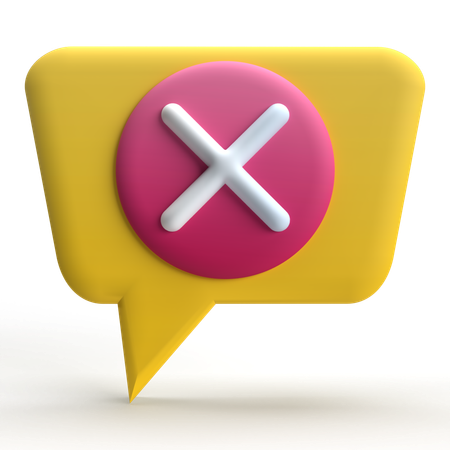 Cancelar bate-papo  3D Icon