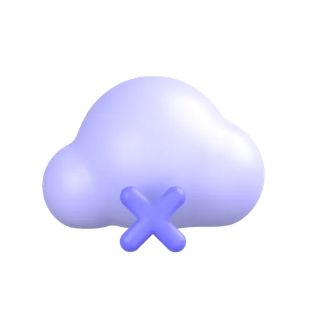 Cancelar nube  3D Icon
