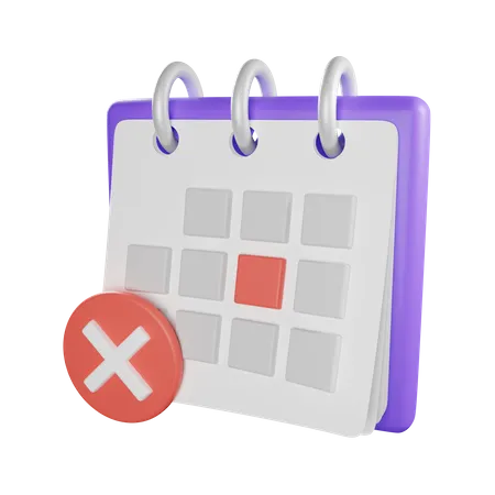 Cancela o agendamento  3D Icon