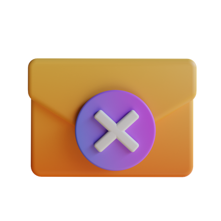 Cancelar correo  3D Icon