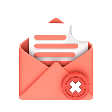 Cancelar correo electrónico  3D Icon