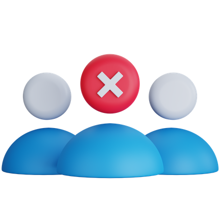 Cancelar equipe  3D Icon