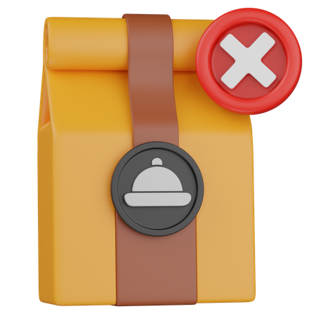 Cancelar pedido de comida  3D Icon