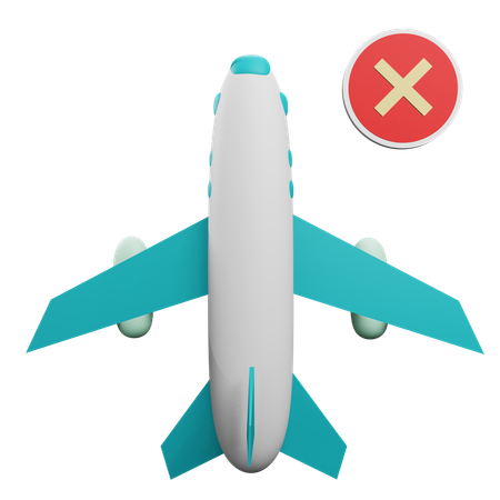 Cancelled Flight  3D Icon