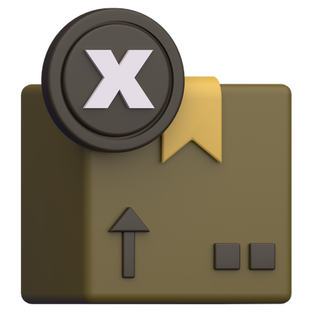 Cancelled Package  3D Icon