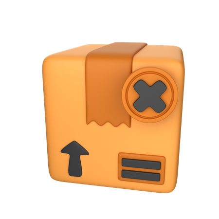 Cancelled Package  3D Icon