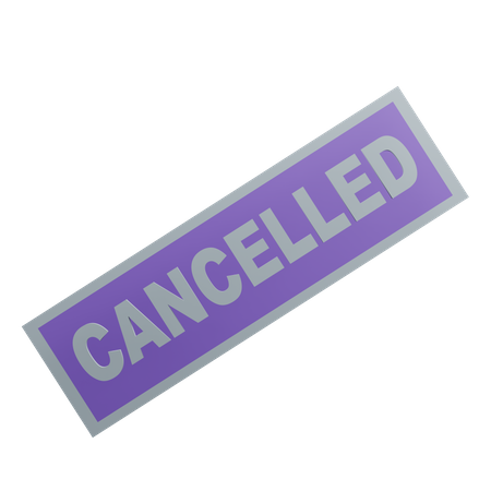 Cancelled Sign  3D Icon