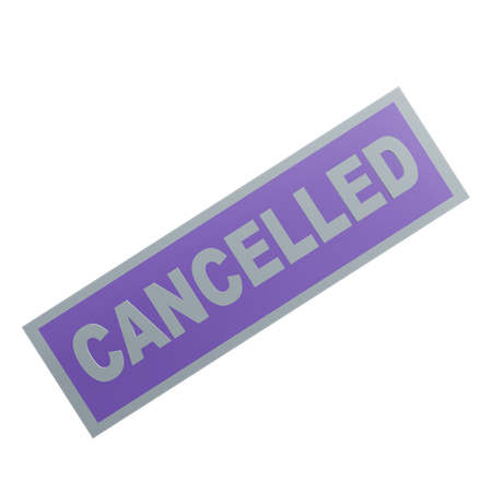 Cancelled Sign  3D Icon