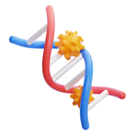 Cancer Affected Dna  3D Icon