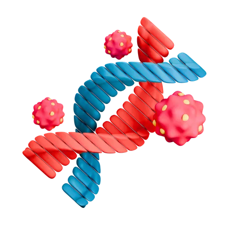 Cancer affected DNA  3D Icon