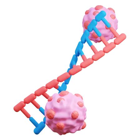 Cancer affected DNA  3D Icon