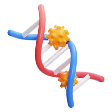 Cancer Affected Dna  3D Icon