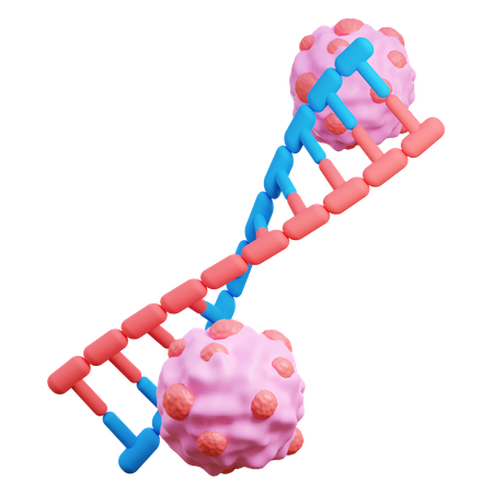 Cancer affected DNA  3D Icon