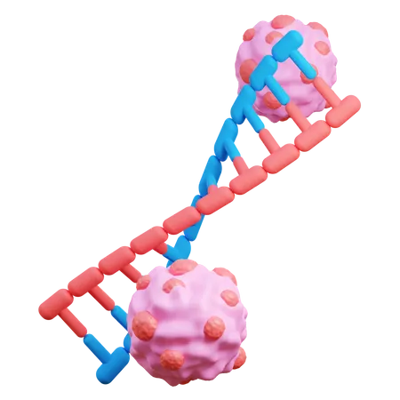 Cancer affected DNA 3D Icon