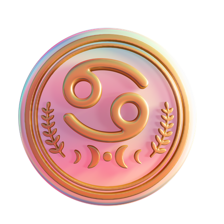 Cancer Astrology Sign  3D Icon