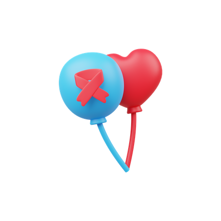 Cancer Awareness Balloons  3D Illustration