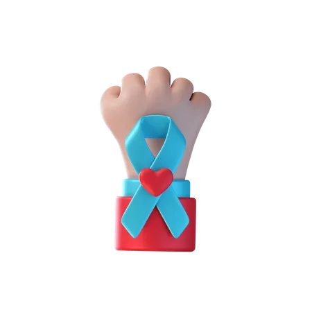Cancer Awareness Ribbon  3D Icon
