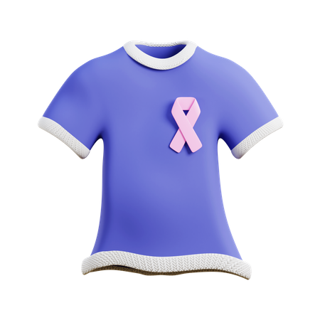 Cancer awareness t-shirt 3D Illustration