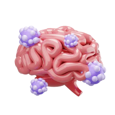 Cancer cerebral  3D Icon