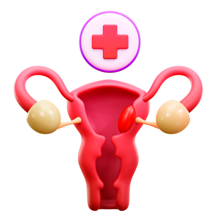 Câncer cervical  3D Icon